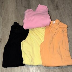 KatieJ NYC Bundle of 3 Pairs sweatpants & 1 3/4 zip sweatshirt Girls Large